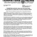 Teamsters Support Creation of Bipartisan House-Senate Committee to Solve Pension Crisis