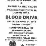 Save the Date: Teamsters Local 142 Blood Drive – Saturday, April 21