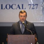 Teamster Local 727 Secretary-Treasurer Coli Attends Press Conference to Demand Trade Show Worker Relief