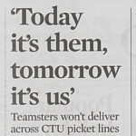 Chicago Tribune Article Highlights Teamsters’ Refusal to Cross Teacher Picket Lines